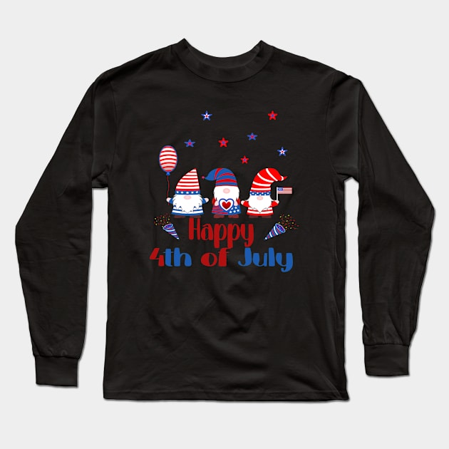 Happy 4th of July Long Sleeve T-Shirt by Roberto C Briseno